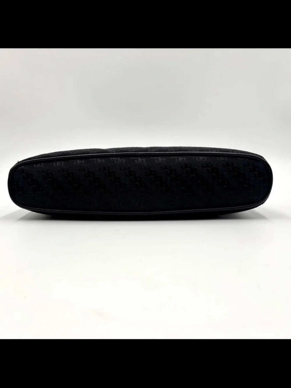 Gucci Black Monogram Jacquard Wristlet Pouch
